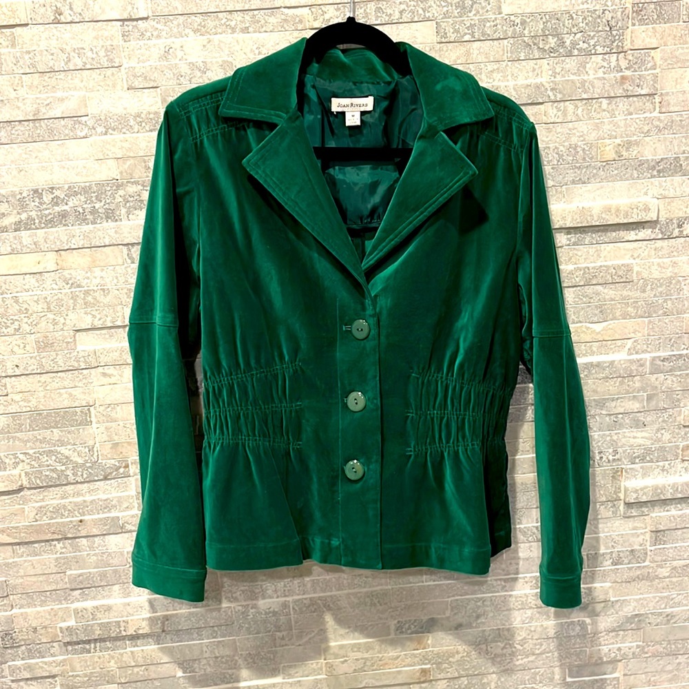 Beautiful Emerald blazer Joan Rivers name brand